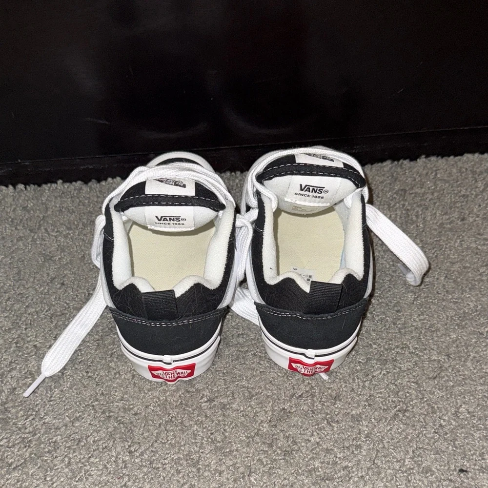 Kids Black and White Vans - Picture 3 of 7